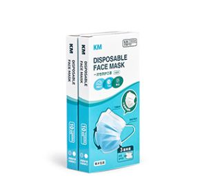 Disposable mask with three ...